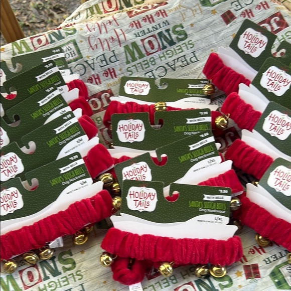 Holiday tales Santa Sleighbell’s dog neckwear 13 total.Nwts.